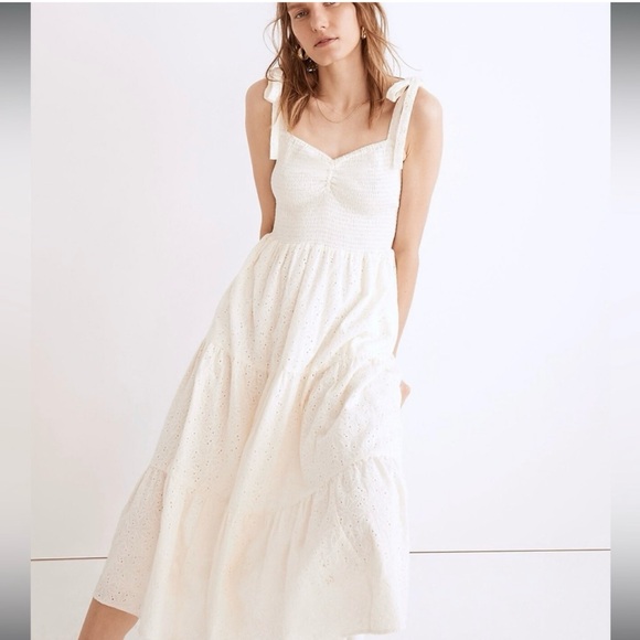White Eyelet Sundress, Madewell xs - Picture 2 of 4